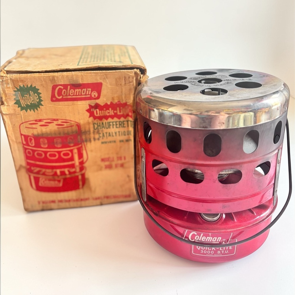 Coleman Quick Lite Heater Model 518B Camping Stove Vintage Camping Gear